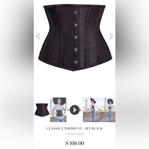 CLASSIC UNDERBUST - JET BLACK from Corset Story